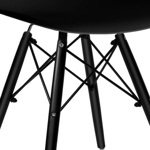 Krzesło plastikowe Milano Black DSW czarne Krzesło plastikowe Milano Black DSW czarne