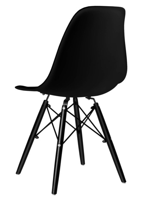 Krzesło plastikowe Milano Black DSW czarne Krzesło plastikowe Milano Black DSW czarne