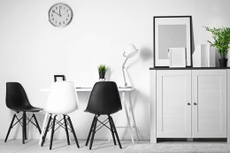 Krzesło plastikowe Paris Black DSW białe