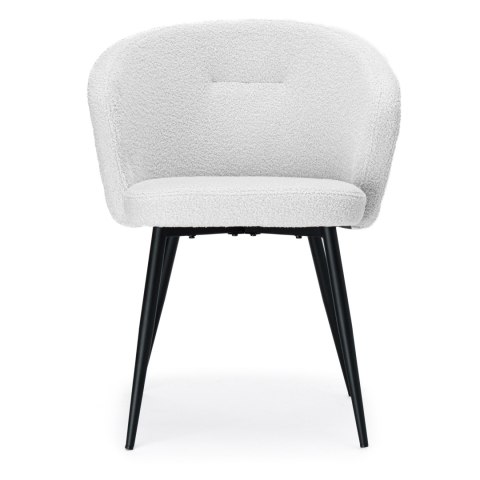 Krzesło boucle HAMPTON teddy białe Krzesło boucle HAMPTON teddy białe