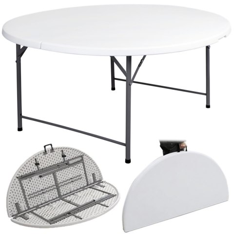 Stół cateringowy BATLEY składany 150 cm biały Stół cateringowy BATLEY składany 150 cm biały