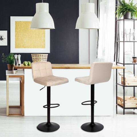 Hoker barowy Arako Black beżowy Velvet Hoker barowy Arako Black beżowy Velvet