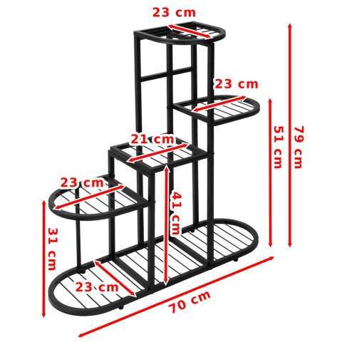 Kwietnik loftowy metalowy STIGAN czarny Kwietnik loftowy metalowy STIGAN czarny