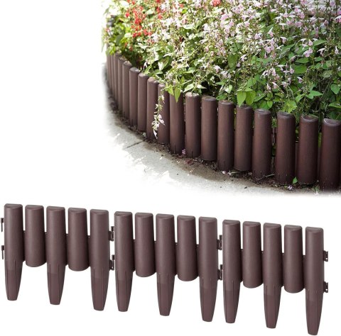 Palisada trawnikowa ogrodowa RIBERA brązowa 280 cm Palisada trawnikowa ogrodowa RIBERA brązowa 280 cm