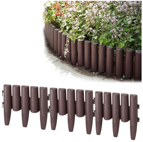 Palisada trawnikowa ogrodowa RIBERA brązowa 280 cm Palisada trawnikowa ogrodowa RIBERA brązowa 280 cm