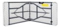 Stół cateringowy BALI WHITE składany w walizkę 180 cm biały