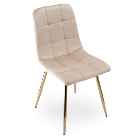 Krzesło DENVER Velvet Gold Beżowe Krzesło DENVER Velvet Gold Beżowe
