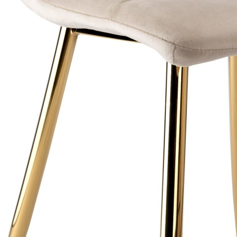 Krzesło DENVER Velvet Gold Beżowe Krzesło DENVER Velvet Gold Beżowe