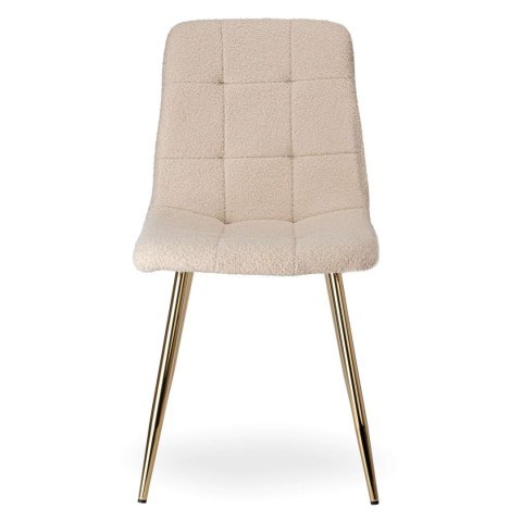 Krzesło boucle DENVER teddy gold beżowe Krzesło boucle DENVER teddy gold beżowe