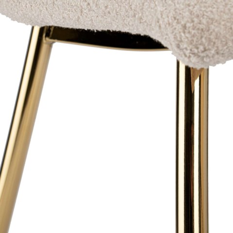 Krzesło boucle DENVER teddy gold beżowe Krzesło boucle DENVER teddy gold beżowe