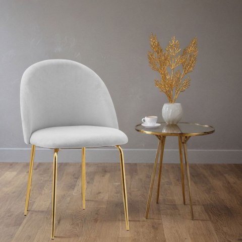 Krzesło welurowe Fargo Gold Velvet szare Krzesło welurowe Fargo Gold Velvet szare
