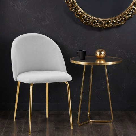 Krzesło welurowe Fargo Gold Velvet szare Krzesło welurowe Fargo Gold Velvet szare