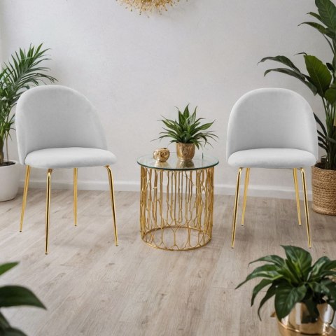 Krzesło welurowe Fargo Gold Velvet szare Krzesło welurowe Fargo Gold Velvet szare