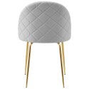 Krzesło welurowe Fargo Gold Velvet szare