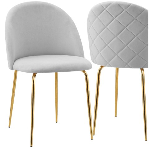 Krzesło welurowe Fargo Gold Velvet szare Krzesło welurowe Fargo Gold Velvet szare