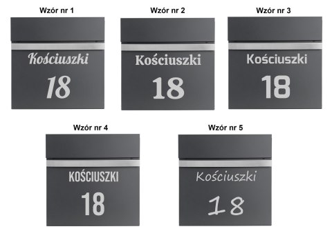 Skrzynka pocztowa na listy Norton antracyt z napisami Skrzynka pocztowa na listy Norton antracyt z napisami