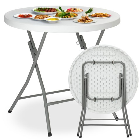 Stolik cateringowy okrągły BANKIET biały 80 cm Stolik cateringowy okrągły BANKIET biały 80 cm
