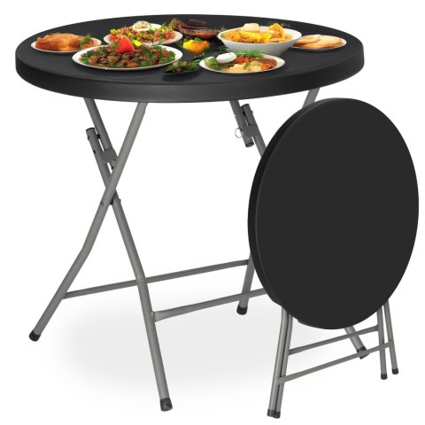 Stolik cateringowy okrągły BANKIET czarny 80 cm Stolik cateringowy okrągły BANKIET czarny 80 cm