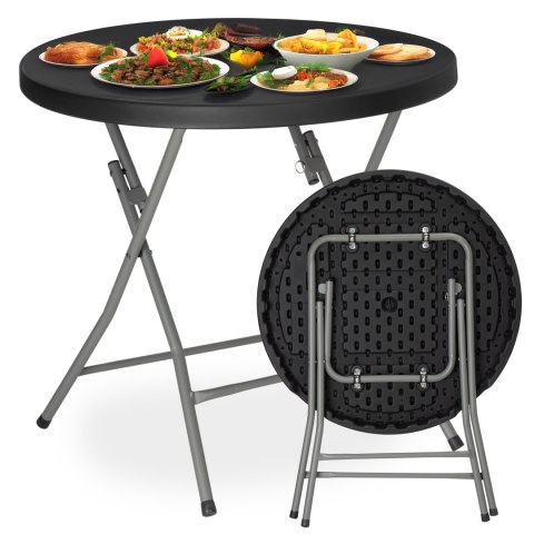 Stolik cateringowy okrągły BANKIET czarny 80 cm Stolik cateringowy okrągły BANKIET czarny 80 cm
