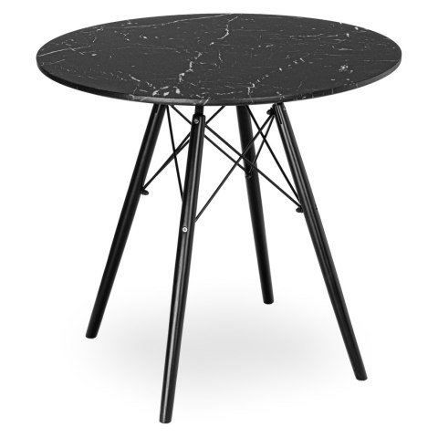 Stolik okrągły PARIS BLACK DTW 80 cm marmur czarny Stolik okrągły PARIS BLACK DTW 80 cm marmur czarny
