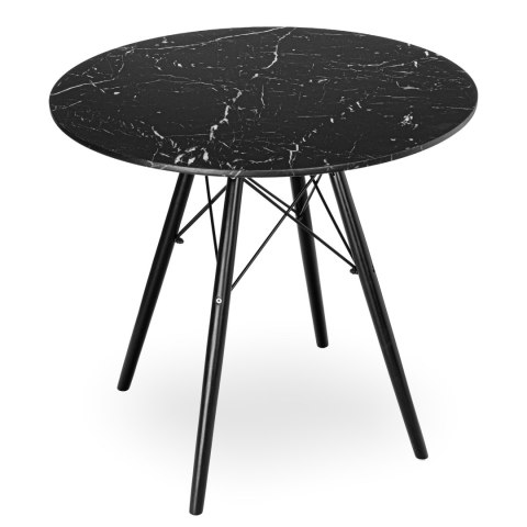 Stolik okrągły PARIS BLACK DTW 80 cm marmur czarny Stolik okrągły PARIS BLACK DTW 80 cm marmur czarny