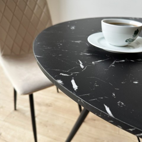 Stolik okrągły PARIS BLACK DTW 80 cm marmur czarny Stolik okrągły PARIS BLACK DTW 80 cm marmur czarny