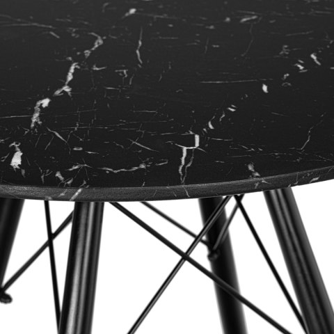 Stolik okrągły PARIS BLACK DTW 80 cm marmur czarny Stolik okrągły PARIS BLACK DTW 80 cm marmur czarny
