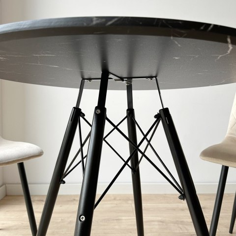 Stolik okrągły PARIS BLACK DTW 80 cm marmur czarny Stolik okrągły PARIS BLACK DTW 80 cm marmur czarny