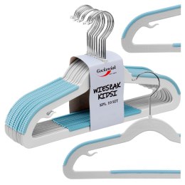 Wieszak KIDSI komplet 10 sztuk szaro-niebieski