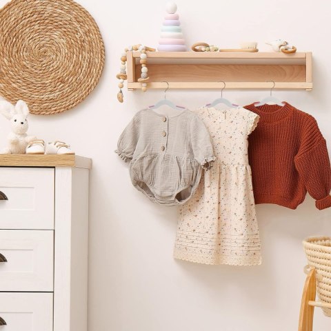Wieszak KIDSI komplet 10 sztuk szaro-różowy Wieszak KIDSI komplet 10 sztuk szaro-różowy