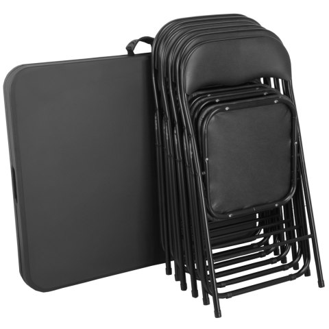 Zestaw cateringowy FETA BLACK 180 cm + 6 krzeseł BASICO Zestaw cateringowy FETA BLACK 180 cm + 6 krzeseł BASICO