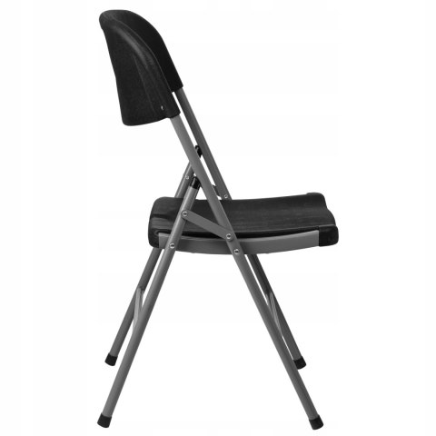 Zestaw cateringowy FETA BLACK 180 cm + 6 krzeseł BLACK Zestaw cateringowy FETA BLACK 180 cm + 6 krzeseł BLACK