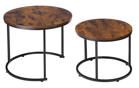 Zestaw dwóch stolików loft Galen Small Rustic Zestaw dwóch stolików loft Galen Small Rustic