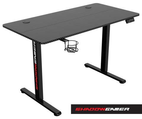 Biurko gamingowe SHADOW GAMER elektryczne 1.0 czarne 120 cm Biurko gamingowe SHADOW GAMER elektryczne 1.0 czarne 120 cm