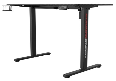 Biurko gamingowe SHADOW GAMER elektryczne 1.0 czarne 120 cm Biurko gamingowe SHADOW GAMER elektryczne 1.0 czarne 120 cm