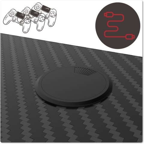 Biurko gamingowe SHADOW GAMER elektryczne 2.0 LED RGB 120 cm Biurko gamingowe SHADOW GAMER elektryczne 2.0 LED RGB 120 cm