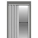Drzwi harmonijkowe 001P 67 SZARY DĄB MAT 90 cm