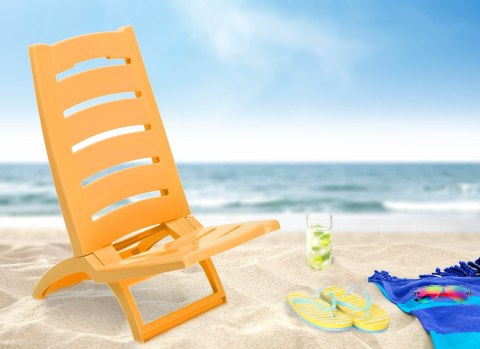 Krzesło plażowe TIRRENO żółte Krzesło plażowe TIRRENO żółte