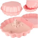 Piaskownica zamykana basen Muszelka Twins podwójna 2w1 160x87,5x19,5cm różowa