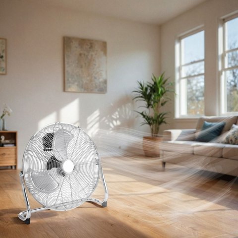 Wiatrak podłogowy stojący wentylator 120W TYBER silver Wiatrak podłogowy stojący wentylator 120W TYBER silver