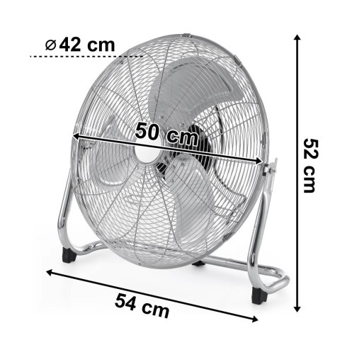 Wiatrak podłogowy stojący wentylator 120W TYBER silver Wiatrak podłogowy stojący wentylator 120W TYBER silver
