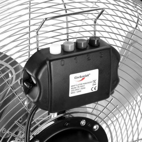 Wiatrak podłogowy stojący wentylator 120W TYBER silver Wiatrak podłogowy stojący wentylator 120W TYBER silver