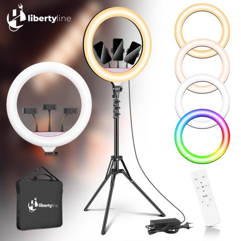 Lampa pierścieniowa LUMO LED RGB ring do filmów zdjęć makijażu Lampa pierścieniowa LUMO LED RGB ring do filmów zdjęć makijażu