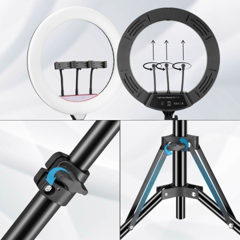 Lampa pierścieniowa LUMO LED RGB ring do filmów zdjęć makijażu Lampa pierścieniowa LUMO LED RGB ring do filmów zdjęć makijażu