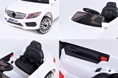 Samochód elektryczny kabriolet dla dzieci MER95 biały Samochód elektryczny kabriolet dla dzieci MER95 biały
