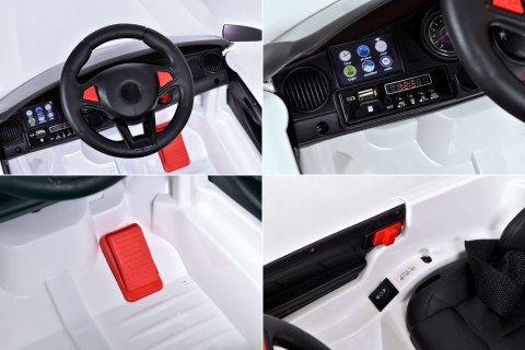 Samochód elektryczny kabriolet dla dzieci MER95 biały Samochód elektryczny kabriolet dla dzieci MER95 biały