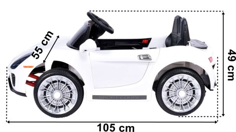 Samochód elektryczny kabriolet dla dzieci POR71 biały Samochód elektryczny kabriolet dla dzieci POR71 biały