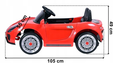 Samochód elektryczny kabriolet dla dzieci POR71 czerwony Samochód elektryczny kabriolet dla dzieci POR71 czerwony