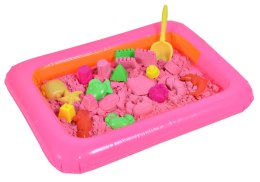 Piasek kinetyczny MAGIC SAND z piaskownicą i foremkami - różowy