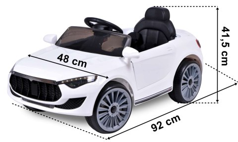 Samochód elektryczny kabriolet dla dzieci MAS12 biały Samochód elektryczny kabriolet dla dzieci MAS12 biały